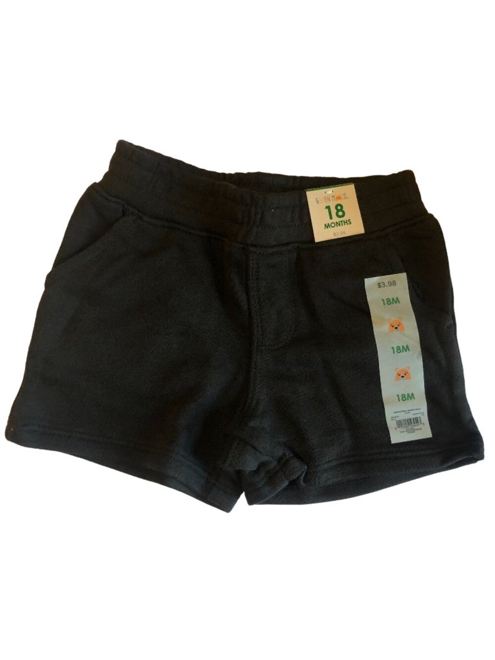 Garanimals 18M Black French Terry Shorts For Kids